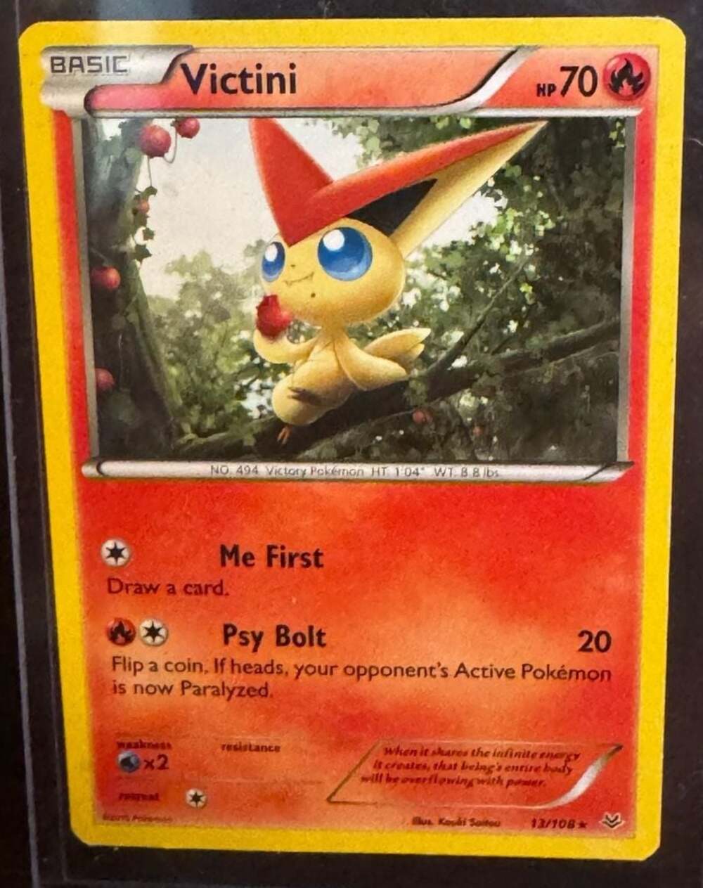 Victini 13/108 XY Roaring Skies Rare Pokemon Trading Card